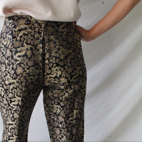 Vintage 90s silk trousers// sold - Picture 3 of 5